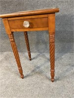 19th CENT CHERRY 1 DRAWER STAND