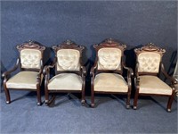 SET OF 4 VICTORIAN PARLOR CHAIRS