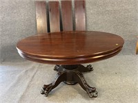 56 INCH SIGNED HASTINGS MAHOGANY ROUND TABLE