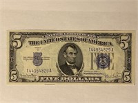 1934D $5.00 Silver Certificate UNC