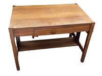 Vintage Mission Style Writing Desk Medium Wood