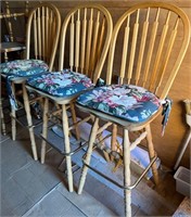 Windsor Back Swivel Tall Dining Counter Stools