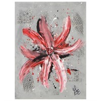 George Marlowe, "Red Lily" Hand Signed Original Ac