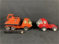 Tonka Orange Crane Truck & Tonka Pumper Truck