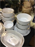 19 piece French white corning ware