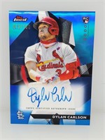 72/150 2021 Topps Finest Blue Dylan Carlson Auto