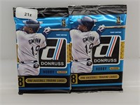(2) x 2015 Donruss Hobby Baseball 8 Card Pack