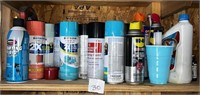 mixed lot of spray paint.wd-40/oil