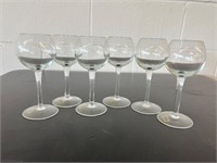 6 Libbey glass co ? Wine glasses