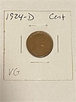 1924-D Lincoln Wheat Cent VG
