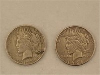 (2) Peace Silver Dollars 1925. 1926-S
