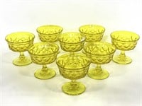 Vintage Noritake yellow glass sherbet bowls set