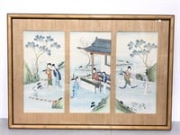 Vintage Hudson’s huge framed Asian art print