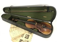Antique Stainer violin instrument w/ bow in case