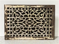 Antique ornate cast iron floor/wall vent grate