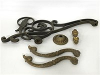 Vintage collection of brass decor items