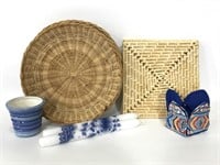 Blue table accessory collection