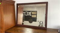 Heavy Mirror with solid wood frame measures