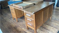 Two sided Partners desk project piece. Has