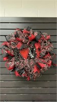 Handmade Valentines wreath. Measures about 22