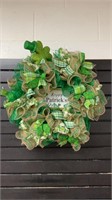 Handmade St. Patrick’s Day wreath measuring 22