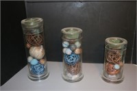 3 Glass Decorative Pieces