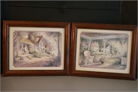 Matching Picture Frames w Print Of House & Porch
