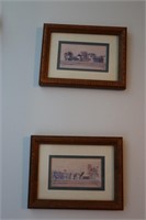 Matching Picture Frames w Fruits & DIshes Print