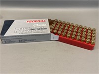 BOX OF .45 AUTO FEDERAL AMMUNITION, 50 ROUNDS