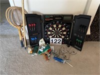 Electronic dart board, table tennis set and misc