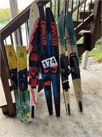 Variety of water skis