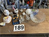 Assortment of porcelain and glass