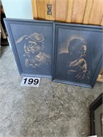 Pair of prints - framed