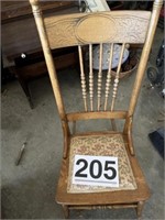 Tapestry seated rocking chair