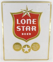 * Vintage 16"x20" Lone Star Beer Metal Sign
