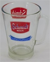 * Vintage 7" Schmidt Beer Glass Pitcher