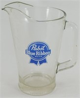 * Vintage Pabst Blue Ribbon Beer Glass Pitcher