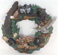 * Vintage Eitzen Ceramics Wildlife Wreath