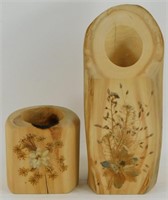 Two Veronica's Aspen Works Wooden Pieces