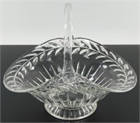 * Beautiful Vintage Large Clear Glass Basket with