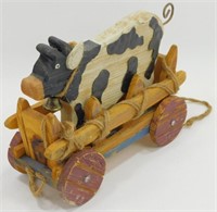 Vintage Folk Art Wooden Pull Toy