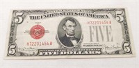 $5 US Note 1928F