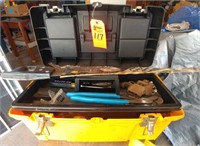 Yellow tool box & contents