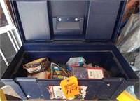 Blue tool box & contents