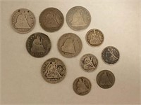 (11) Seated Liberty Silver Coins