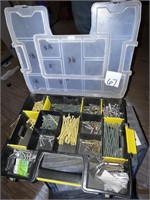 box of assorted finish nails