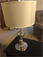 Pair of silver table lamps