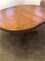 Custom made oak dining room table