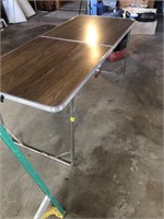 Folding aluminum frame picnic table