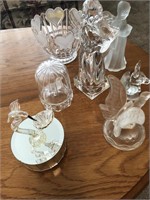 Glass figurines and bowls